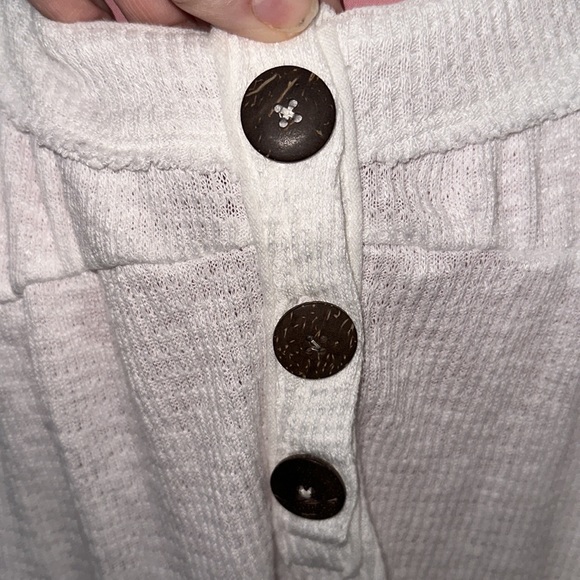 Free People Ivory Henley Top Size Small - Picture 3 of 6